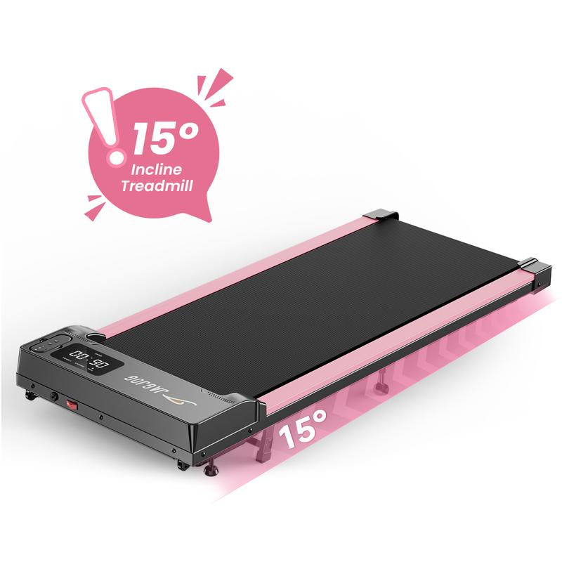 Transform Your Fitness Routine with the Portable Walking Pad - 15° Incline, Remote Control, and LED Display for Home/Office Workouts!