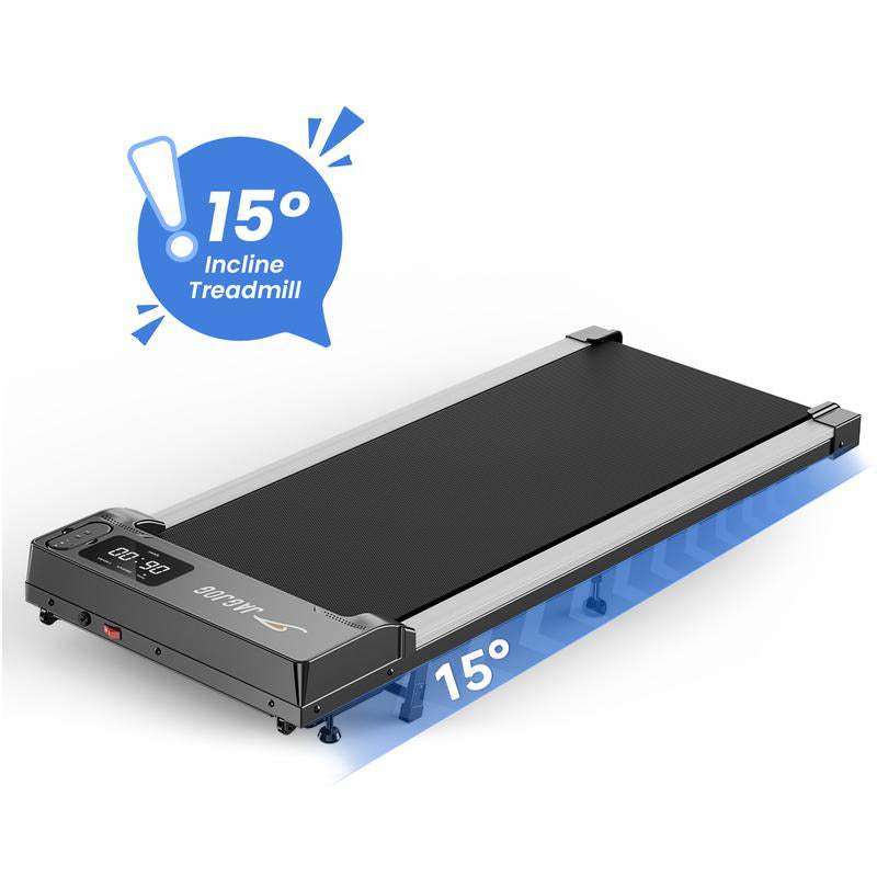 Transform Your Fitness Routine with the Portable Walking Pad - 15° Incline, Remote Control, and LED Display for Home/Office Workouts!