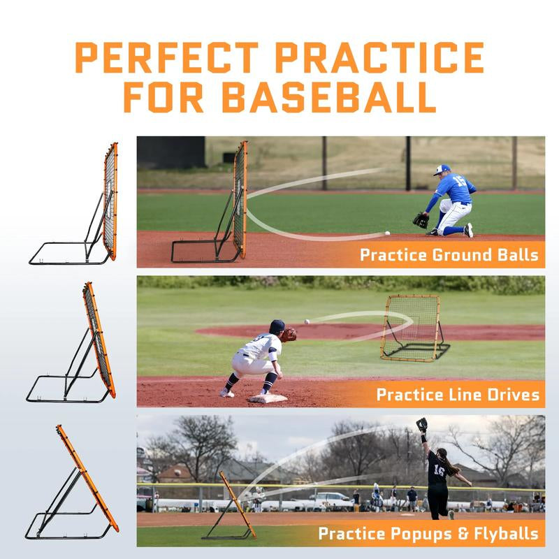 Versatile Rebounder Net for Volleyball, Soccer, Lacrosse, and Baseball | Enhance Pitching, Fielding, Spiking, Passing, and Shooting Skills (4 x 4.5 Feet)