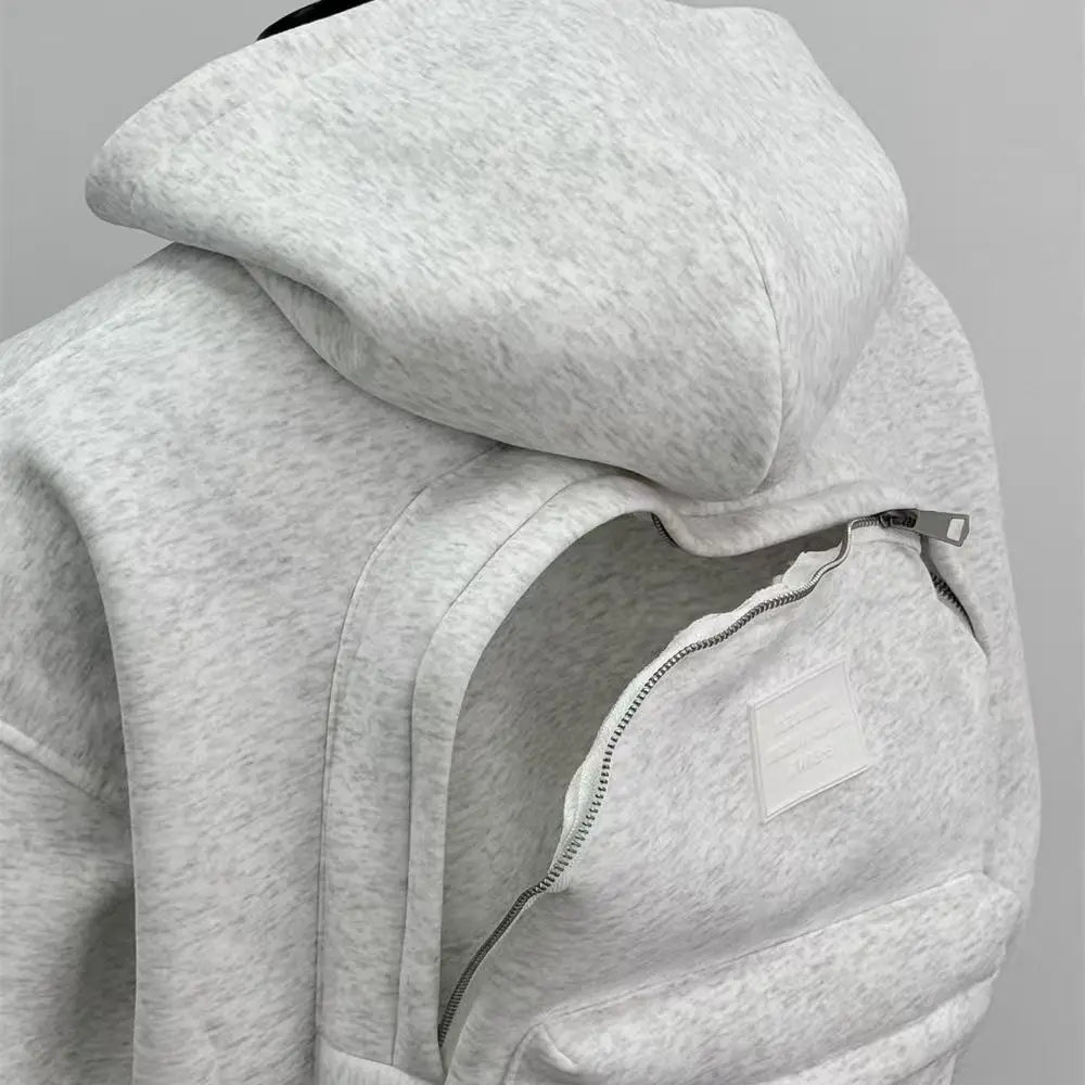 Elevate Your Casual Style with the 2025 Spring Autumn Men's Hoodie - Trendy Solid Design with Convenient Back Pocket