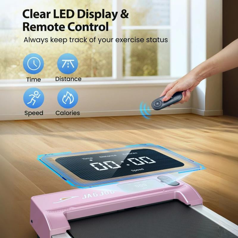 Transform Your Fitness Routine with the Portable Walking Pad - 15° Incline, Remote Control, and LED Display for Home/Office Workouts!