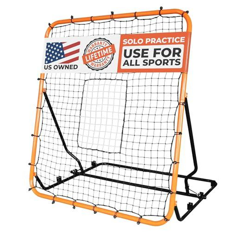 Versatile Rebounder Net for Volleyball, Soccer, Lacrosse, and Baseball | Enhance Pitching, Fielding, Spiking, Passing, and Shooting Skills (4 x 4.5 Feet)