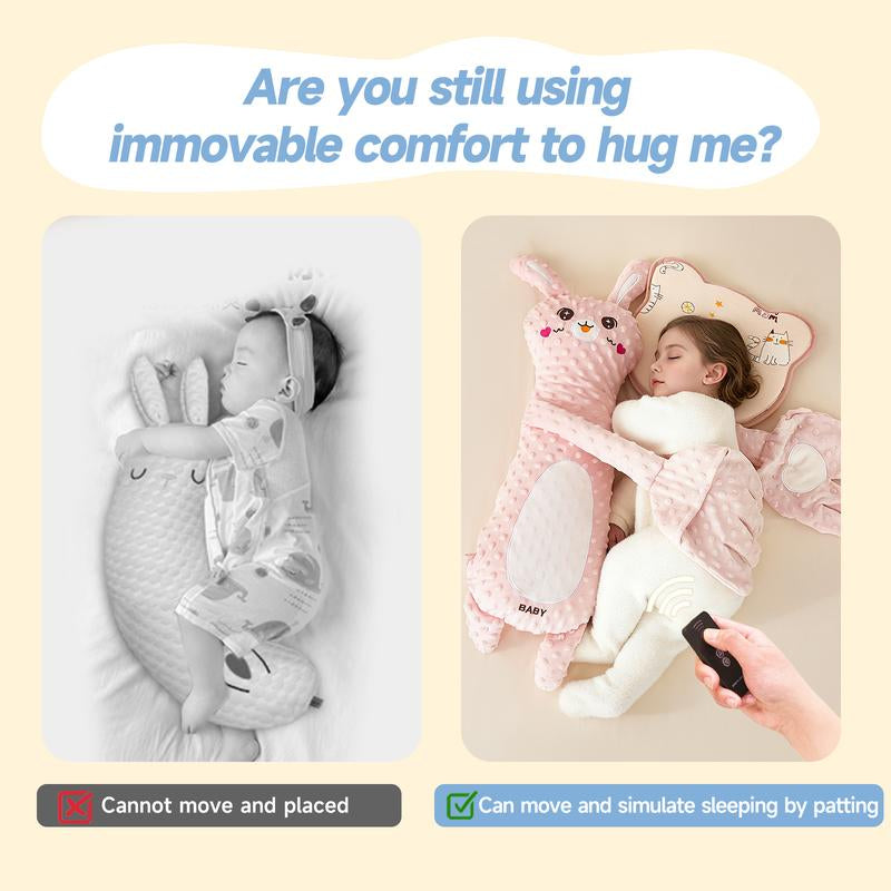 Big White Goose Baby Soothing Pillow Soft Cotton Hugging Sleep Aid Cushion for Newborns with Remote Control Three Adjustable Modes
