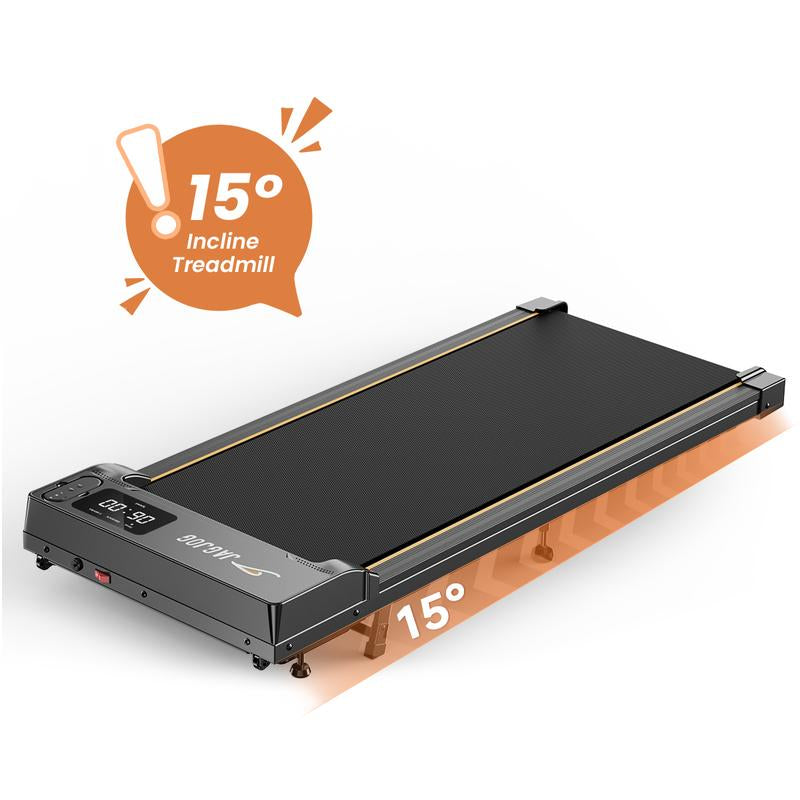 Transform Your Fitness Routine with the Portable Walking Pad - 15° Incline, Remote Control, and LED Display for Home/Office Workouts!
